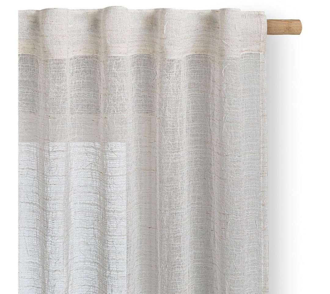 Restilo Gardine Gardine Vorhang Transparent Leinen, Stangendurchzug (1 St), halbtransparent, Leinen von Restilo