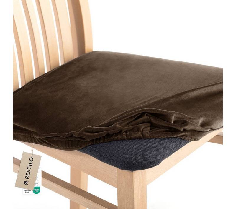 Restilo Stuhlhusse Stuhlhusse Stretch Stuhlbezug mit Gummiband Abnehmbar, waschbar von Restilo