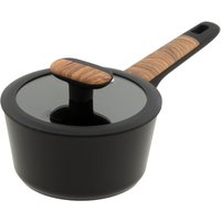 RESTO Kitchenware Kasserolle "Mon, Topf 1,4 l, antihaftbeschichtet und spülmaschinenfest" Aluminium 2 Stk. tlg. mit Glasdeckel und stoßdämpfendem Silikonrand, im Geschenkkarton von Resto Kitchenware