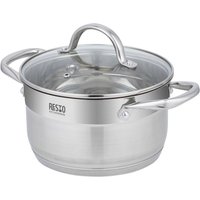 RESTO Kitchenware Kochtopf "Rigel, Topf energiesparend und spülmaschinenfest", Edelstahl 18/10, (2 tlg.), mit hitzebeständigem Glasdeckel, im Geschenkkarton von Resto Kitchenware