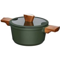 RESTO Kitchenware Kochtopf "Sadr, Bratentopf antihaftbeschichtet, im Geschenkkarton", Aluminiumguss, (2 tlg.), inkl. Glasdeckel mit Silikonrand und integrierten Abgießlöchern von Resto Kitchenware