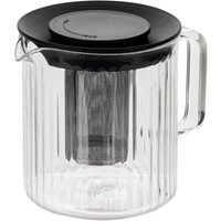 RESTO Kitchenware Teekanne "Ain, hitzebeständige Glaskanne im 3D Design, Höhe ca. 13 cm", 1 l, (4 St.), mit herausnehmbarem Filtersieb aus Edelstahl, im Geschenkkarton von Resto Kitchenware