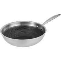 RESTO Kitchenware Wok "Achird tiefe Pfanne aus Tri-Ply (Edelstahl + Aluminium + Edelstahl)" Edelstahl 18/10 1 Stk. tlg. Energieeinsparung 25% durch die dreilagige Basis, ofenfest von Resto Kitchenware