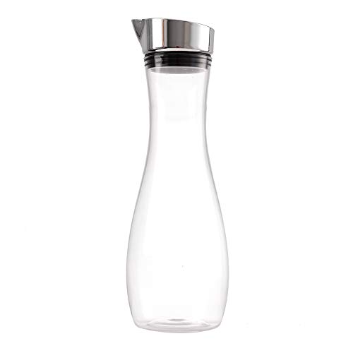 1,2 L Acryl Wasserkaraffe,Wasserkrug,Karaffe Glas mit Deckel, Transparent, Wasserkrug Mit Deckel, Milchflaschen, Tragbar, Wasser-Tee-Kaffee-Behälter Sorgen Dafür, Dass Sie Genug Wasser Trinken von Restokki