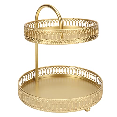 Gold Elegant Large Capacity 2 Tier Fruit Tray, Cupcake Stand for Home Party Kitchen Gold Elegant Large Capacity 2 Tier Fruit Tray, Cupcake Stand for Home Party Kitchen von Restokki