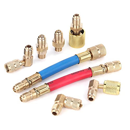 Klimaanlage Kühlschrankanschluss -Adapterschläuche Kit 8PCS SET R134A R12 Zuverlässige Verbindung für automatische HLK -Systeme Klimaanlage Kühlschrankanschluss -Adapterschläuche Kit 8PCS SET R134A R12 Zuverlässige Verbindung für automatische HLK -Systeme von Restokki