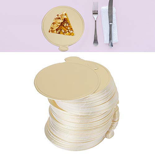 Mini-Kuchenboden aus Goldener Pappe, 200 Stück, Kuchenboden aus Pappe, Runde Dessertunterlage, Kuchenboden-Tablett, Küchenzubehör von Restokki