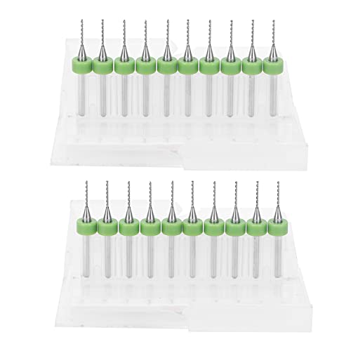 Restokki 20pcs pcb Drill Bit Legierung Wolfram -Stahlschaltplatine Mikro -Twist vertikaler Stanzwerkzeug für Präzisionsbohrbiene Wachs von Restokki