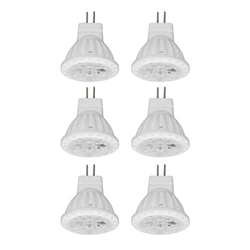 Restokki 6Pcs MR11 GU4 4W 220V GU4 LED Lampen Warmweiss, 360LM Lampe für Gehweg Garten Landschaft 6000k (Weiß) von Restokki