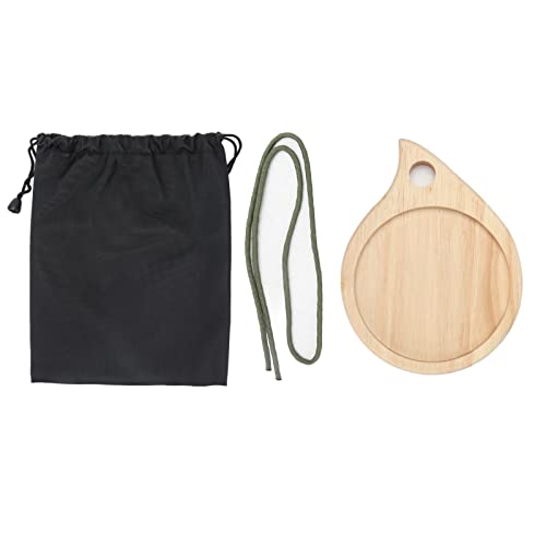 Restokki Camping-Schneidebrett aus Holz, vielseitig einsetzbar, kleines rundes Schneidebrett, Charcuterie-Teller für Obstsnacks von Restokki