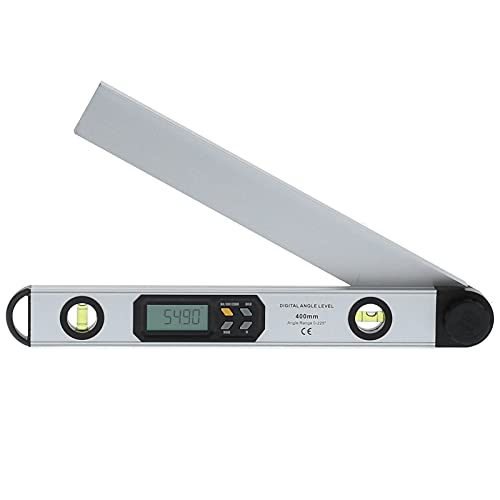 Restokki Digitales Winkellineal, 5,1 cm, LED, elektronisches Wasserwaage, Winkelmesser, Messwerkzeug, 400 mm, mit Tasche von Restokki