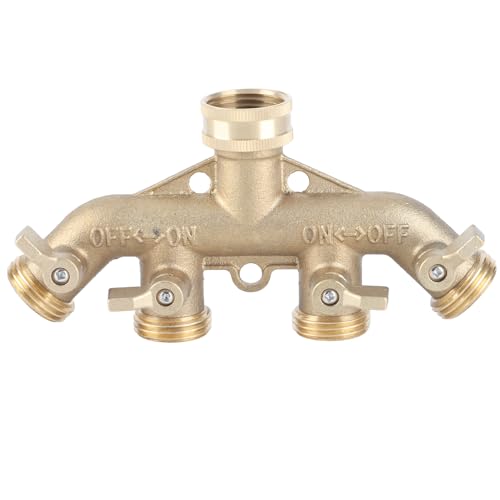 Restokki Gartenschlauch -Splitter Messing 4 -Wege Ballventiladapter Wasser Wasserhahn Stecker Säuglingsanlagen Bewässerung Gewächshaus Gewächshaus Restokki Gartenschlauch -Splitter Messing 4 -Wege Ballventiladapter Wasser Wasserhahn Stecker Säuglingsanlagen Bewässerung Gewächshaus Gewächshaus von Restokki