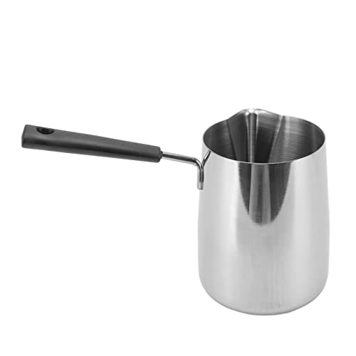 Restokki Milchaufschäumer mit langem Griff, rostfrei, aus Edelstahl, glatter für Zuhause, Café (350ml) (600ml) (1000ml) von Restokki