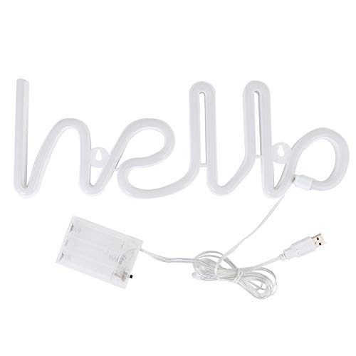 Restokki Neonlicht, LED Neon Wortschild Licht Hallo, Einzigartiges Hallo LED Licht in Englischer Buchstabenform, Dekoratives Licht Für Heiratsantrag, Geburtstagsfeier, Zuhause Restokki Neonlicht, LED Neon Wortschild Licht Hallo, Einzigartiges Hallo LED Licht in Englischer Buchstabenform, Dekoratives Licht Für Heiratsantrag, Geburtstagsfeier, Zuhause von Restokki