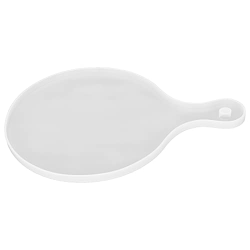 Restokki Silikonschale DIY Käse Schneidebrett Griffe Löcher Home Servierbrett Obst Snack Tablett Untereignis Anwendung Küche (Round handle tray mold) von Restokki