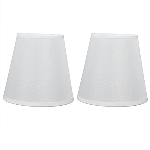 Restokki Stofflampenschatten europäischer Stillampe Abdeckung E14 Schraube Kronleuchter Wandlampe Geeignetes Schlafzimmer (PT06) von Restokki