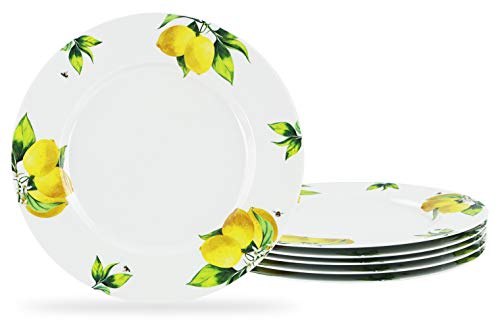 Calypso Basics Fresh Lemons by Reston Lloyd Speiseteller-Set aus Melamin, 6-teilig von Reston Lloyd