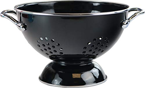 Calypso Basics by Reston Lloyd Pulverbeschichtetes emailliertes Sieb, 1,5 Quart, Schwarz von Reston Lloyd