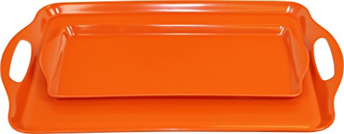 Reston Lloyd 07950M Calypso Basics by rechteckiges und Tidbit Serviertablett, Orange, Melamin von Reston Lloyd