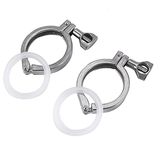 Restrdt 2 pièces -Clamp en acier à unique haute performance Clamp avec écrou à pour ferrule Tc avec joint en silicone 2 pouces von Restrdt