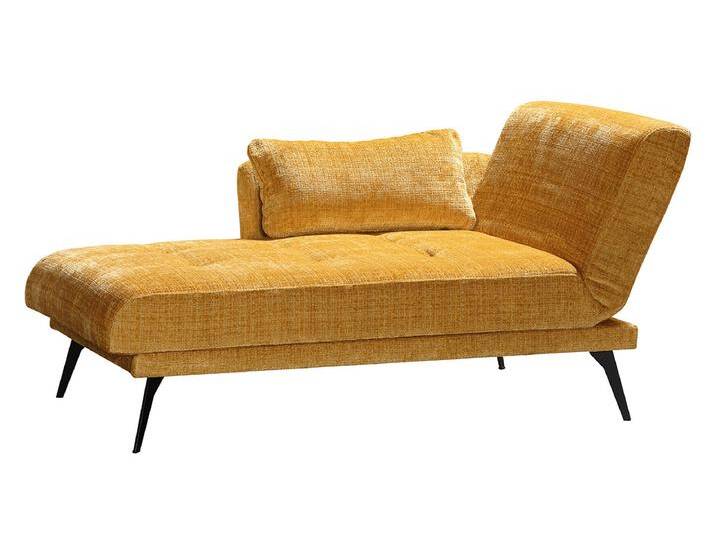 Restyl Einzelliege AMIRA in Stoff Velour gelb von Restyl