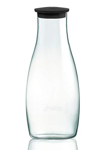 Retap BRP Wasserkaraffe aus Glas, 1,2 kg, Schwarz von Retap