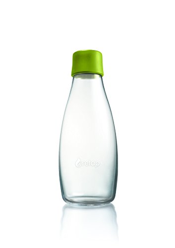 Wiederverwendbare Wasserflasche mit Verschluss - 0,5 Liter, Deckelfarbe:Limette von Retap