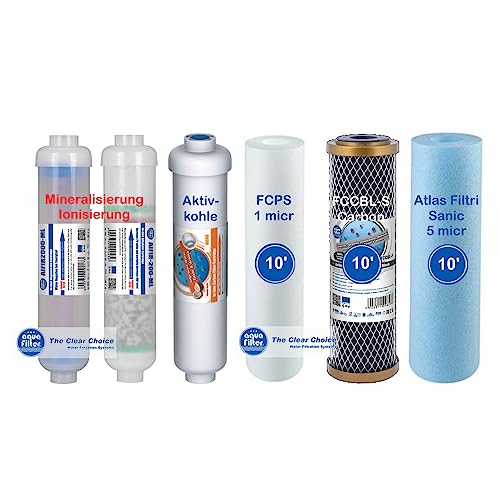 Retec Filterset Ersatzfilter 10' Ultimate Plus PRO Perfect Water No. 1 passend für alle 5 Stufen 10" Osmoseanlagen von Retec