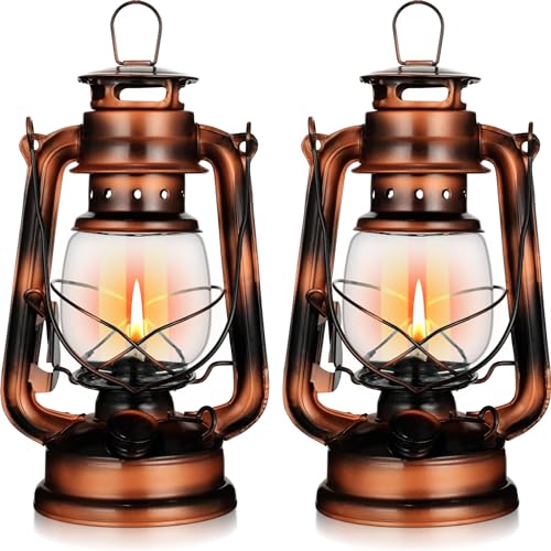 Retisee 2 Stück Hurricane Laterne 25,4 cm Original Ölbrennlaterne Dekorative Kerosinlampe Vintage Öllampe Hängende Kerosin-Kraftstofflaternen für den Innen- und Außenbereich Zuhause Terrasse Camping von Retisee