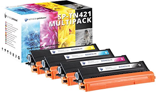 4 Schneider Printware Toner | 40% höhere Druckleistung | kompatibel zu TN-421 für Brother DCP-L8410CDW, HL-L8260CDW, HL-L8360CDW, MFC-L8690CDW, MFC-L8900CDW | Geprüft nach ISO-Norm 19798| von RETON CARTRIDGE