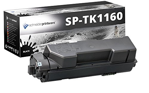 Schneider Printware Toner | 50% höhere Reichweite | kompatibel zu Kyocera TK-1160 für Kyocera ECOSYS P2040dn, Kyocera ECOSYS P2040dw | Geprüft nach ISO-Norm 19752 | Schwarz 10.800 Seiten von schneiderprintware