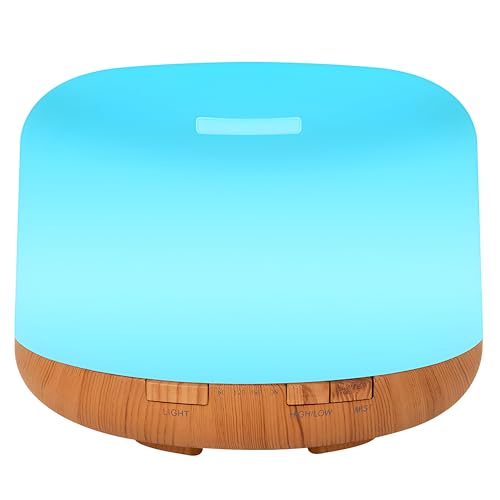 Retoo Aroma Diffuser, Ultraschall Aromatherapie Luftbefeuchter 300ml, Öle Diffusor mit 12 Lichtfarben LED, Diffuser für Ätherische Öle, Duftlampe für Zuhause, Büro, Schlafzimmer, Yoga Spa von Retoo