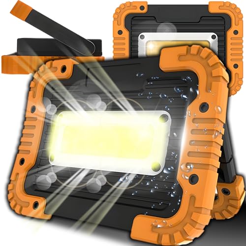 Retoo Baustrahler LED Arbeitsleuchte 30 W Lampe für Camping Werkstatt oder Baustelle Garage Bau Reparatur Notfall Tageslichtweiß Arbeitslicht Multifunktionaler Batteriebetrieben von Retoo