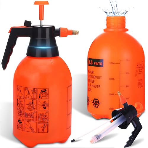 Retoo Drucksprüher, Handdrucksprüher 2L Füllinhalt, Drucksprühgerät, Pumpsprüher, Pflanzensprüher, Klein, Manuell, Hochleistungssprühgerät, Gartenspritze, Düse, Wasser, Dünger, Pflanzenschutz von Retoo