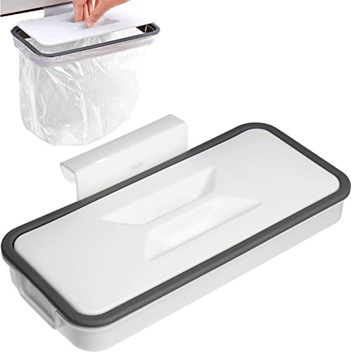 Retoo Hängender müllbeutel Müllsackständer, Ständer für Müllsäcke, Befestigung ohne bohren, Einhängekorb Slim Sack mit Deckel, Mülleimer, Sack Ständer, Höhenverstellbarer Müllbeutelhalter mit Deckel von Retoo