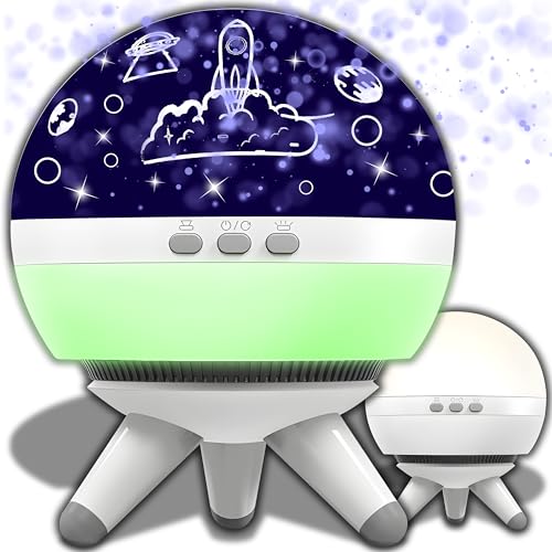 Retoo LED Sternenhimmel für Kinder mit 360° Rotation Nachtlicht Kosmos Projektor mit 7 Farben Licht zur Wahl USB oder batteriebetrieben Geschenke für Geburtstage Perfekt für Kinderzimmer von Retoo
