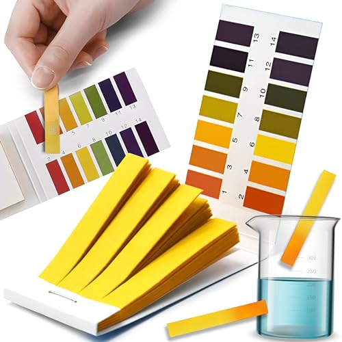 Retoo Lackmuspapier 80 Stück, pH Teststreifen, pH-Wert Indikator Universalpapier, Testpapier für Wasser, Erde, Getränke, weiterer Substanzen, ph-Wertebereich 1-14 mit Farbvergleichsskala von Retoo