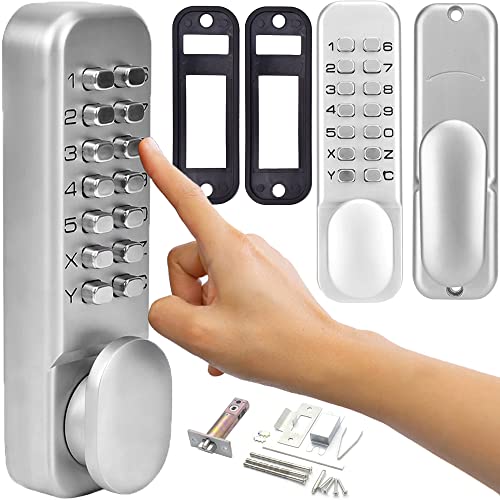 Retoo Mechanisches Codeschloss, Schlüsselloses Türschloss mit Zahlencode, Keyless Code Schloss mit Pincode zum Öffnen, Coded Lock für Fabrik Warehouse Wohngebäude, Bank, Kombination Code Code-Schloss Retoo Mechanisches Codeschloss, Schlüsselloses Türschloss mit Zahlencode, Keyless Code Schloss mit Pincode zum Öffnen, Coded Lock für Fabrik Warehouse Wohngebäude, Bank, Kombination Code Code-Schloss von Retoo