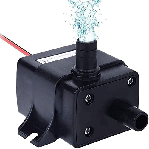 Retoo Mini Wasserpumpe 12V, Submersible Aquariumpumpe 240L/H 4.8W, Brushless Klein Tauchpumpe, Springbrunnenpumpe, Kreiselpumpe, Düsendurchmesser 8 mm, Ohne Stecker, von Retoo