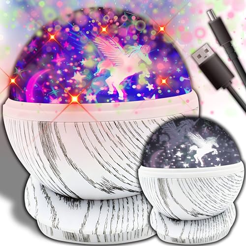 Retoo Sternenhimmel Projektor Nachtlicht Kinder mit 360° Rotation, LED Nachttischlampe mit 7 Farben Licht, Lampe für Kinderzimmer USB oder batteriebetrieben, Geschenke für Baby, Junge, Mädchen von Retoo