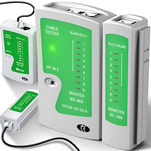 Retoo Netzwerk Kabeltester, RJ11/RJ12/RJ45 LAN Patchkabel Tester, Leitungstester für Netzwerk-Kabel von Retoo