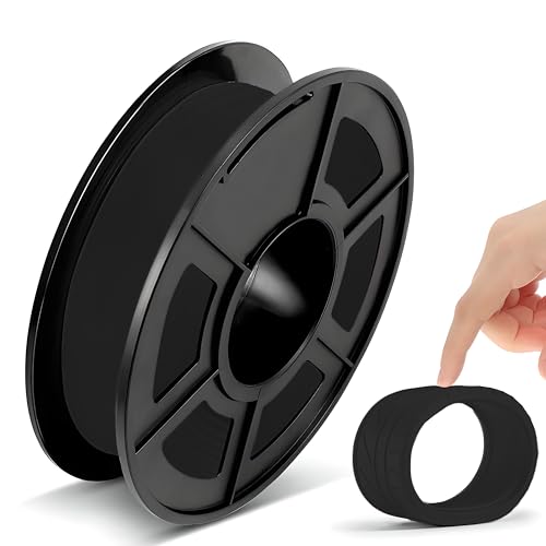 Retoo PLA Filament 1.75mm, 3D Drucker Filament ABS Plus, 200 g Spool, 68 m, Schwarz, Druckmaterialien Spool für 3D-Drucker und 3D-Stifte, ABS Filament-3D-Druckmaterialien für Printer, Stift von Retoo