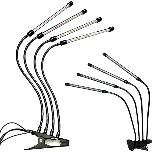 Retoo Pflanzenlampe LED Vollspektrum Pflanzenlicht, 80 LEDs, Schreibtisch Lampe für Gewächshaus, Pflanzenleuchte für Zimmerpflanzen, Fernbedienung Zeilengesteuerte, Wachstumslicht mit Timer von Retoo