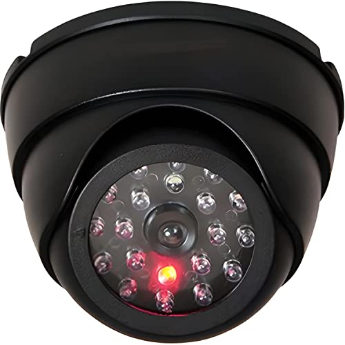 Retoo Schwenkbare Dummy Kamera für außen und innen, Drahtlose CCD Kamera mit Blinkendem LED, Wetterfest Sicherheitskamera, Fake Camera für Zuhause und Büro Überwachung, Attrappe (Schwarz) von Retoo