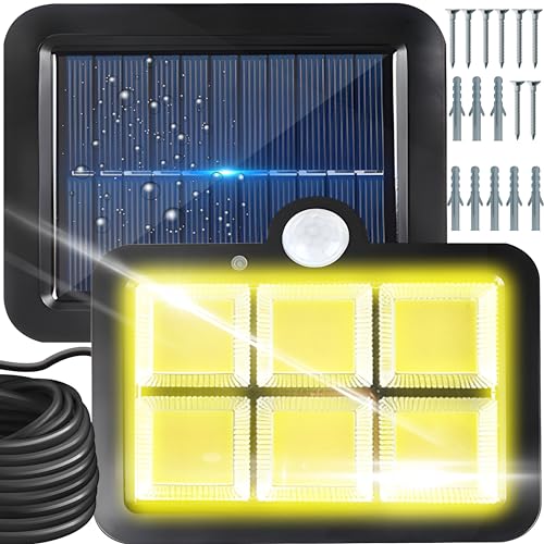 Retoo Solarlampen für Außen mit Bewegungsmelder, 120 LEDs, Verbessertes Neues Modell Solar Lampe Outdoor für Garten, Solarleuchten für den Außenbere ichdeal für Terrasse, Veranda, Garage, Haustür von Retoo