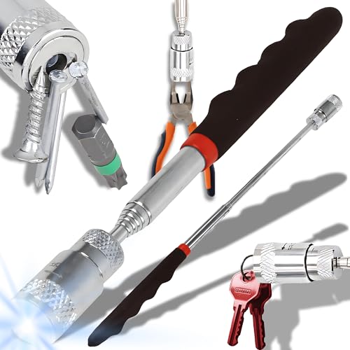 Retoo Stab Magnet zu 68 cm Ausziehbarer Teleskop Magnetstab Starke Neodym Magnetheber Tragekraft Teleskopisches Magnet Aufnahmewerkzeug von Retoo