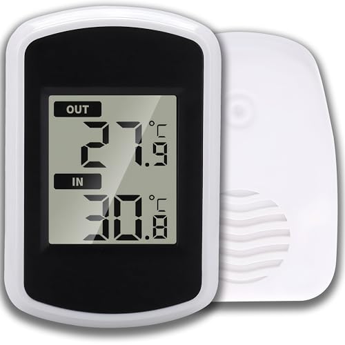 Retoo Thermometer Digitales Thermo-Hygrometer Innenthermometer, Raumthermometer, Temperaturmonitor Hause, für Wohnzimmer, Garage oder Gewächshaus Reptilienthermometer, Küchenthermometer, Büro von Retoo