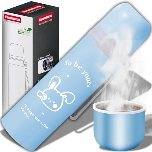 Retoo Thermosflasche 500 ml Isolierflasche Mobiler Kaffeebecher Thermobecher Isolierbecher Verschluss Edelstahl Blau von Retoo
