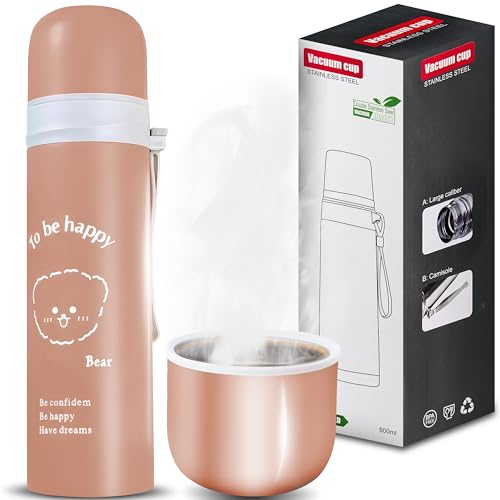 Retoo Thermosflasche 500 ml Isolierflasche Mobiler Kaffeebecher Thermobecher Isolierbecher Verschluss Edelstahl Braun Retoo Thermosflasche 500 ml Isolierflasche Mobiler Kaffeebecher Thermobecher Isolierbecher Verschluss Edelstahl Braun von Retoo