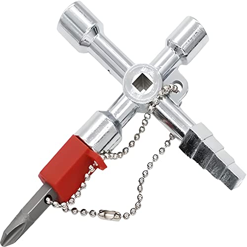 Retoo Universalschlüssel, Schaltschrankschlüssel, 7 in 1 Universal-Schlüssel für gängige Schränke, Absperrsysteme, Bauschlüssel, Dreikantschlüssel Retoo Universalschlüssel, Schaltschrankschlüssel, 7 in 1 Universal-Schlüssel für gängige Schränke, Absperrsysteme, Bauschlüssel, Dreikantschlüssel von Retoo